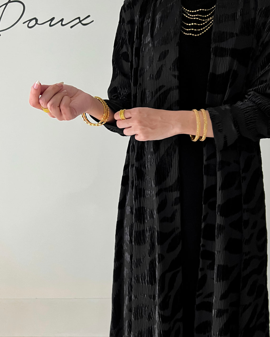 Velvet set abaya