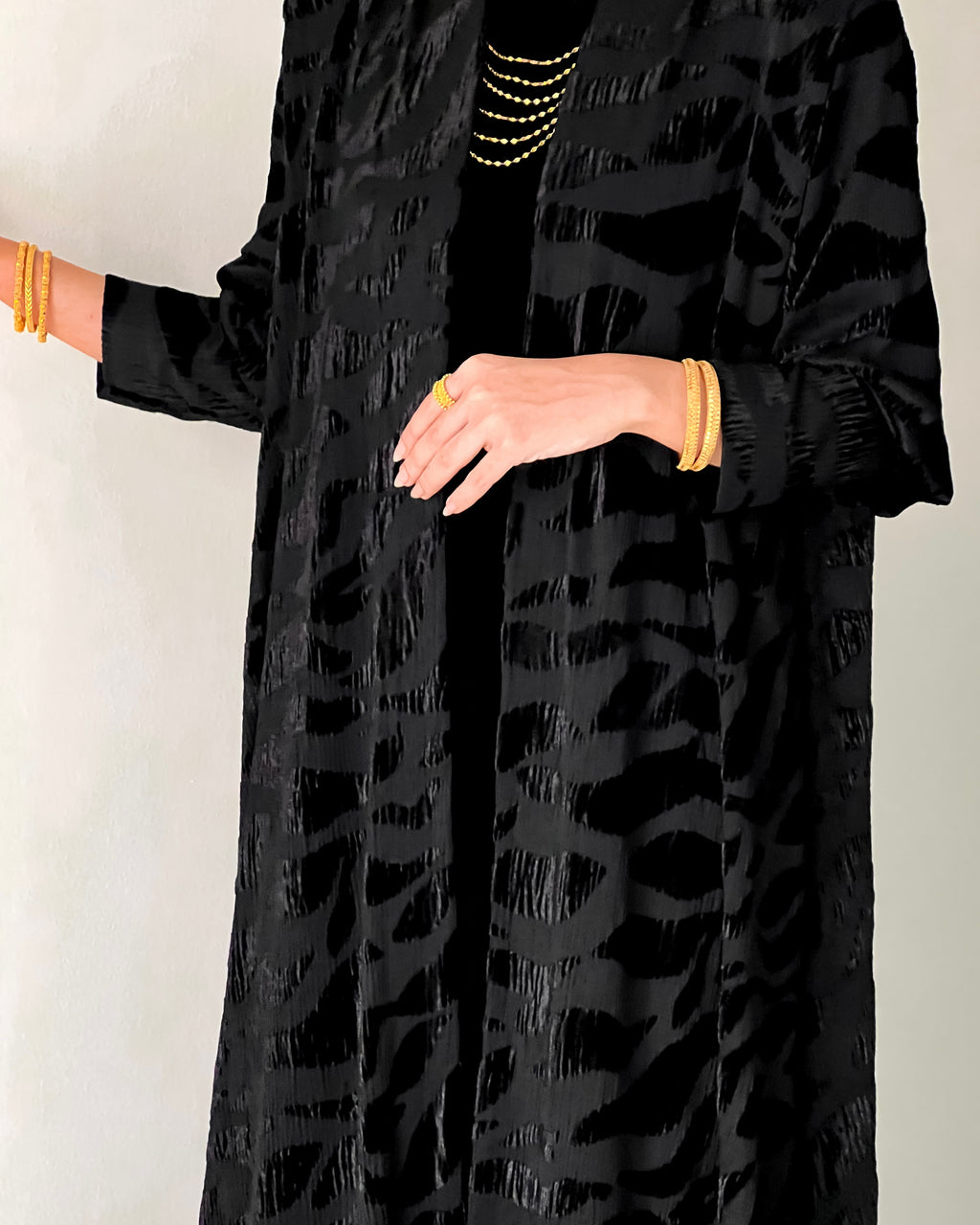 Velvet set abaya
