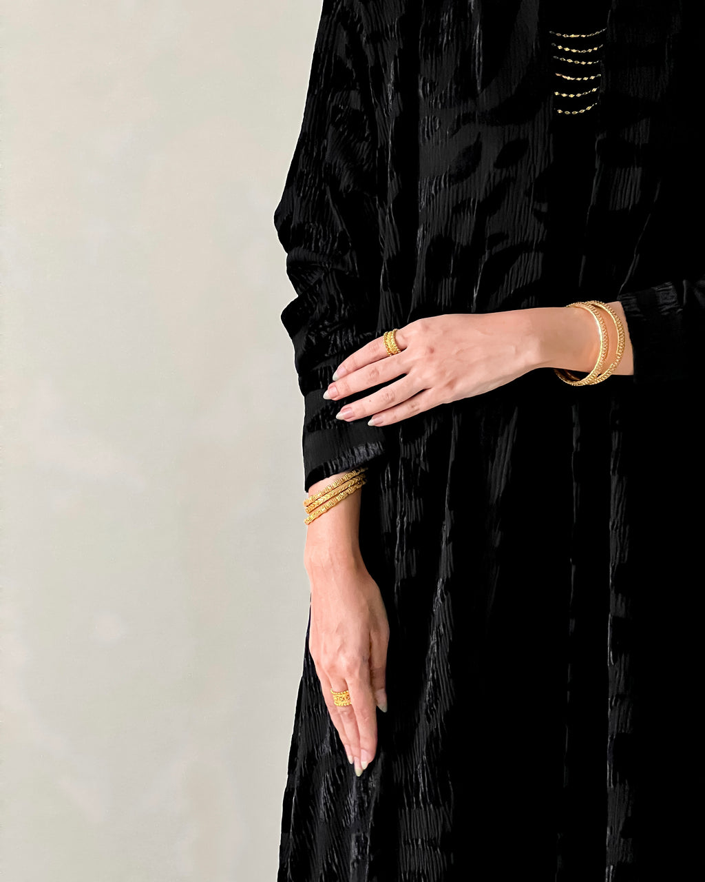 Velvet set abaya