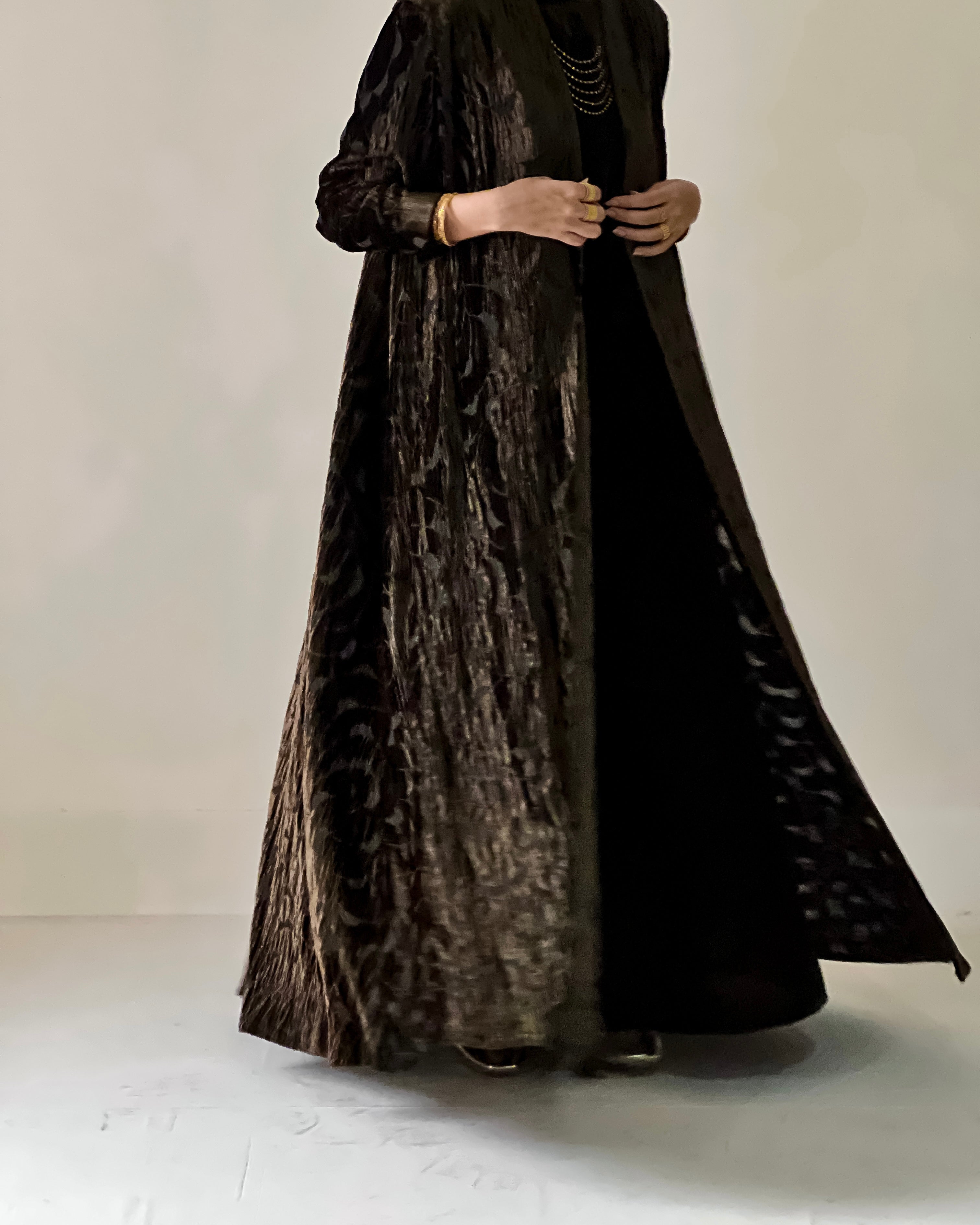 Velvet set abaya