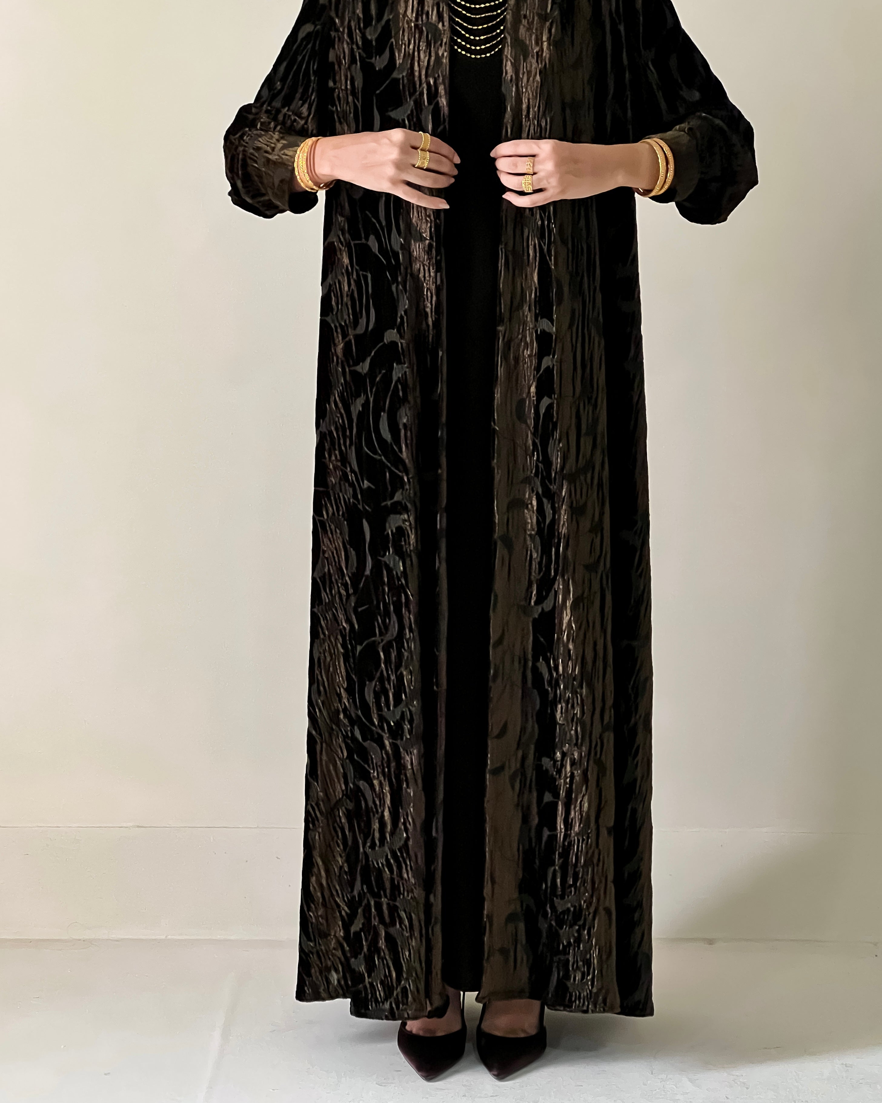 Velvet set abaya
