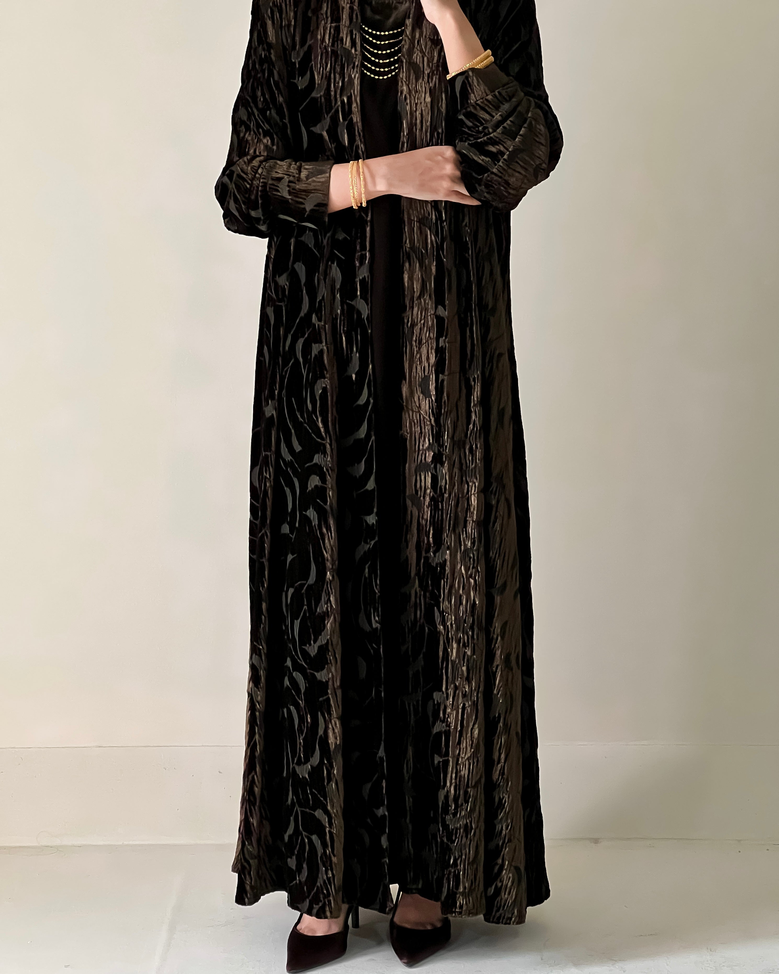 Velvet set abaya