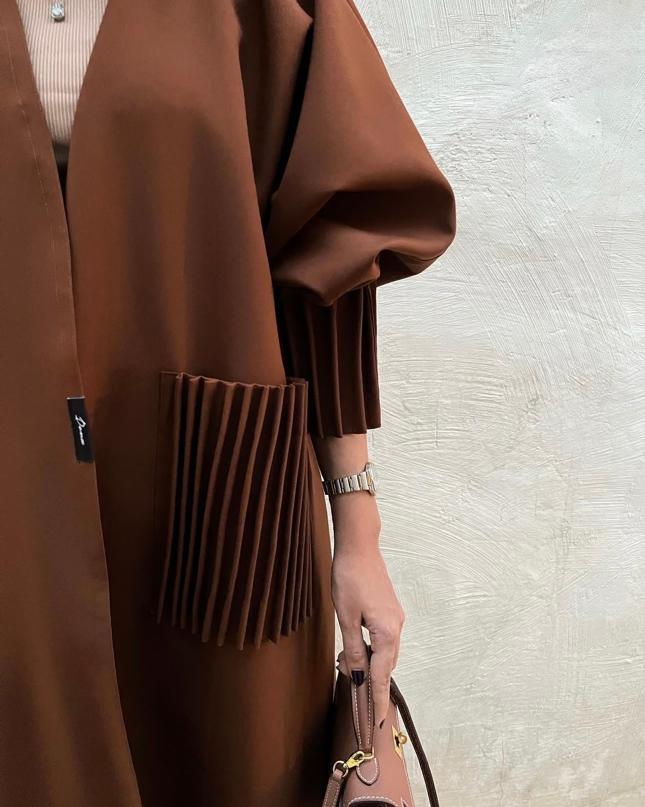 Pleats sleeves & pockets abaya