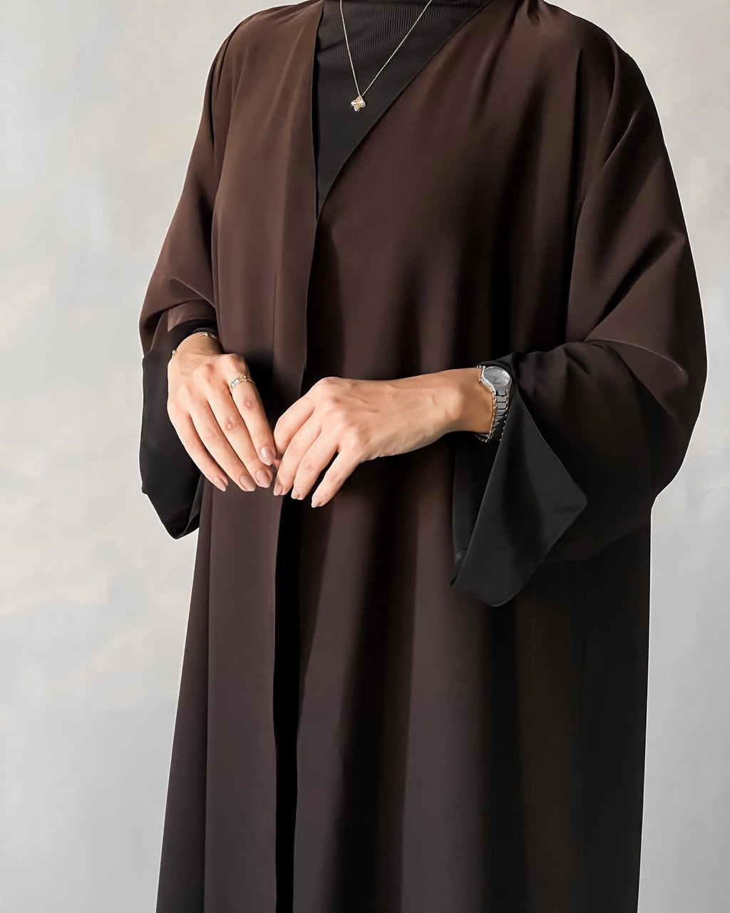 Double face crepe abaya