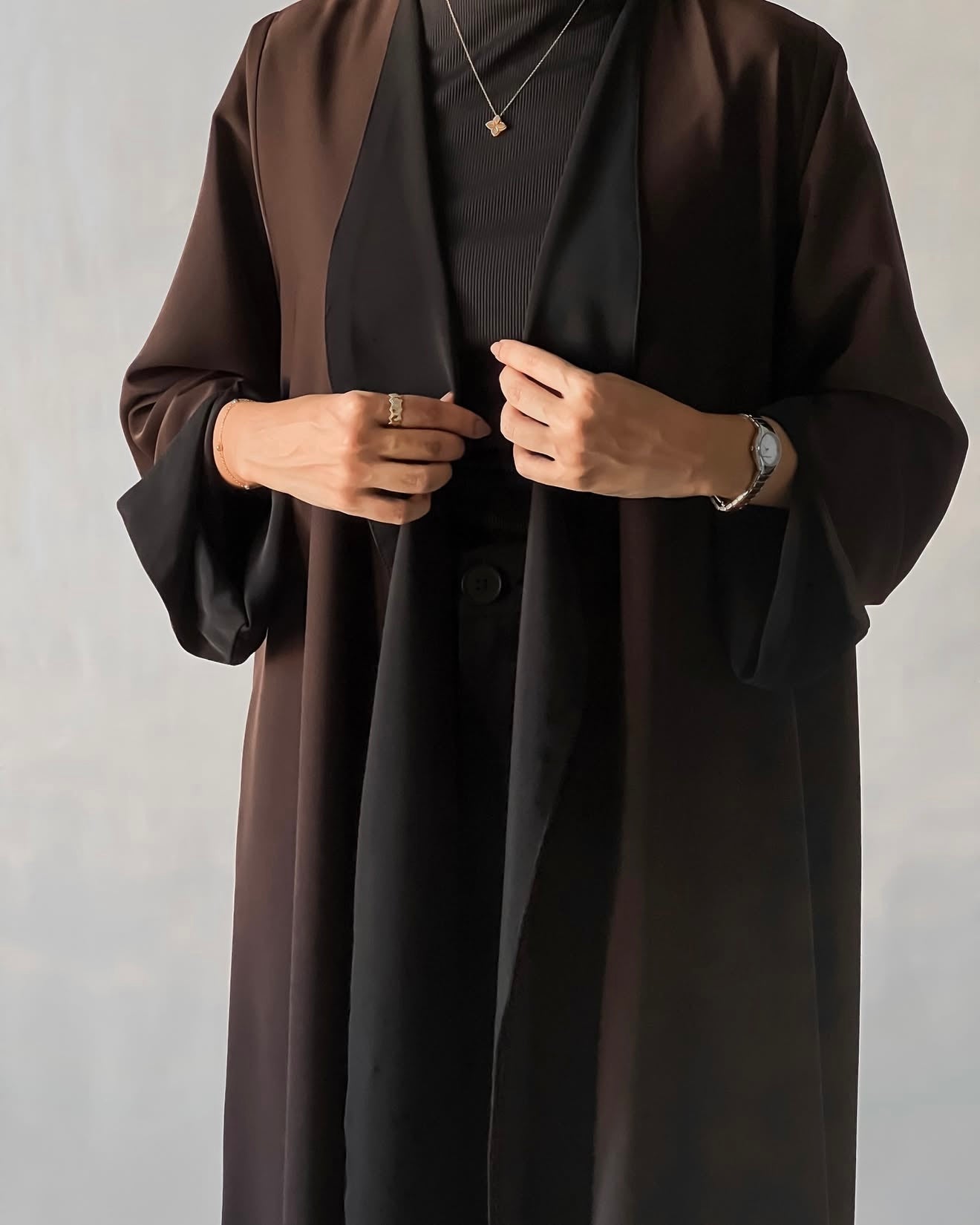 Double face crepe abaya