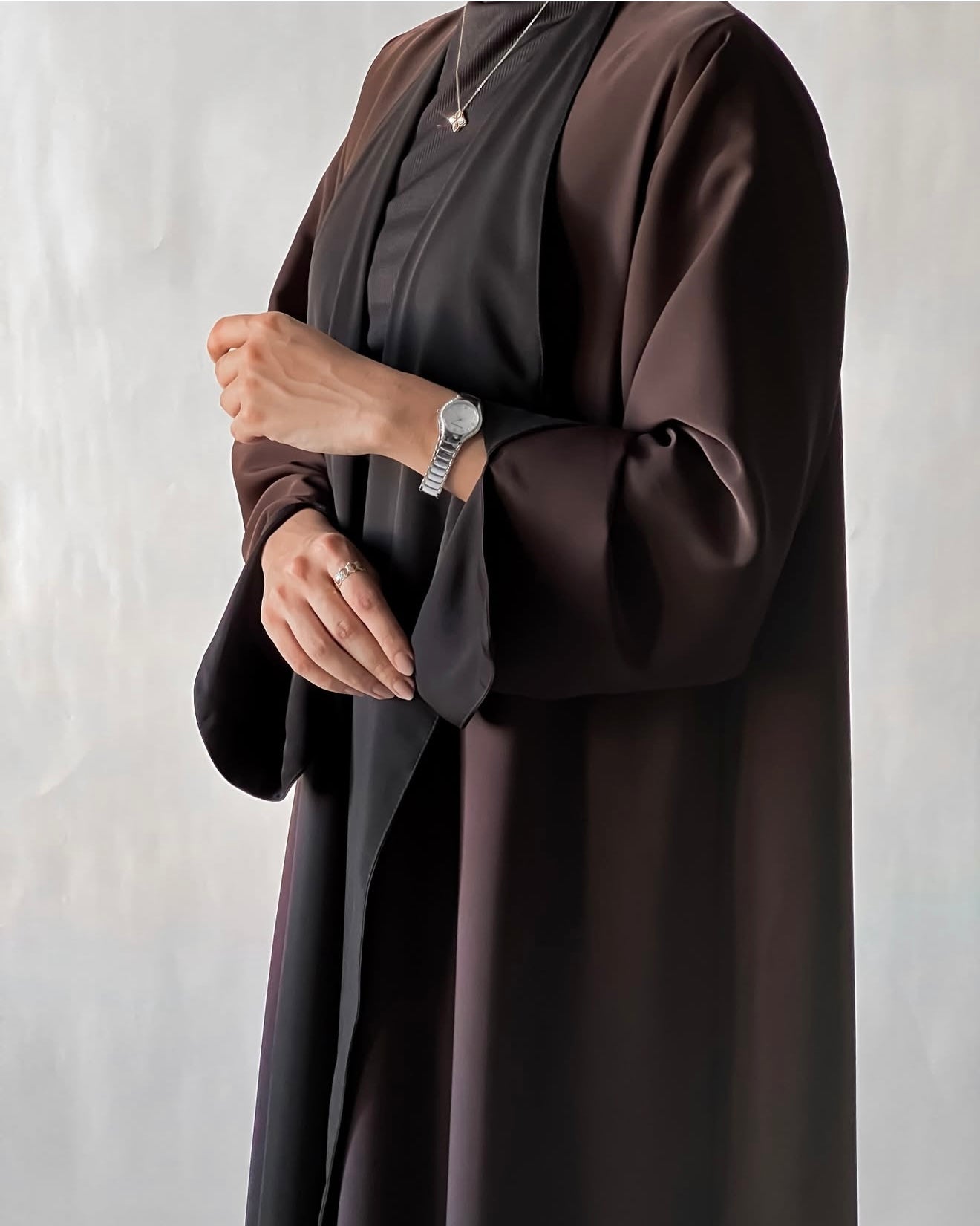 Double face crepe abaya