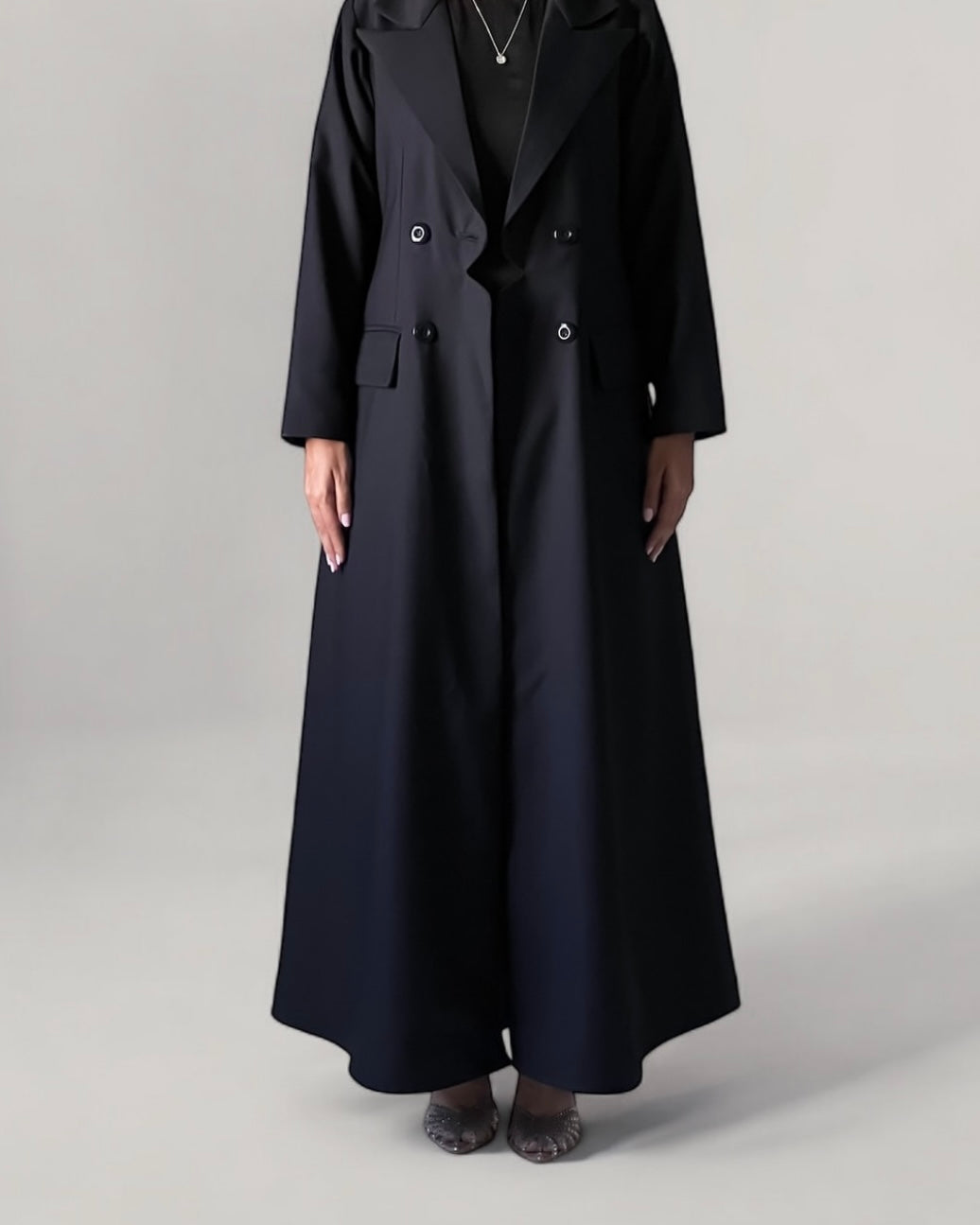 Crepe blazer abaya
