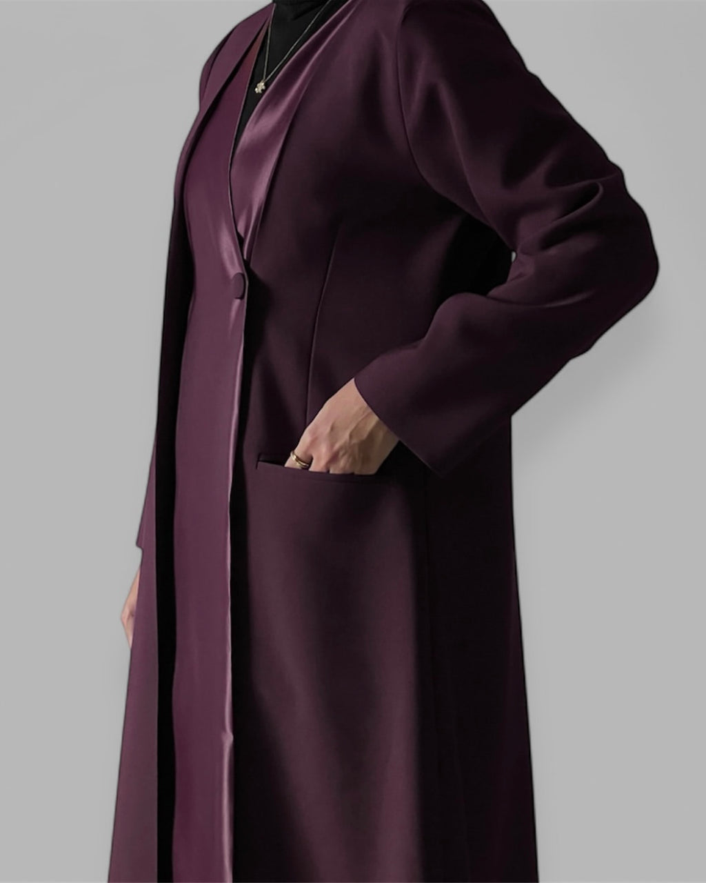 Crepe blazer abaya