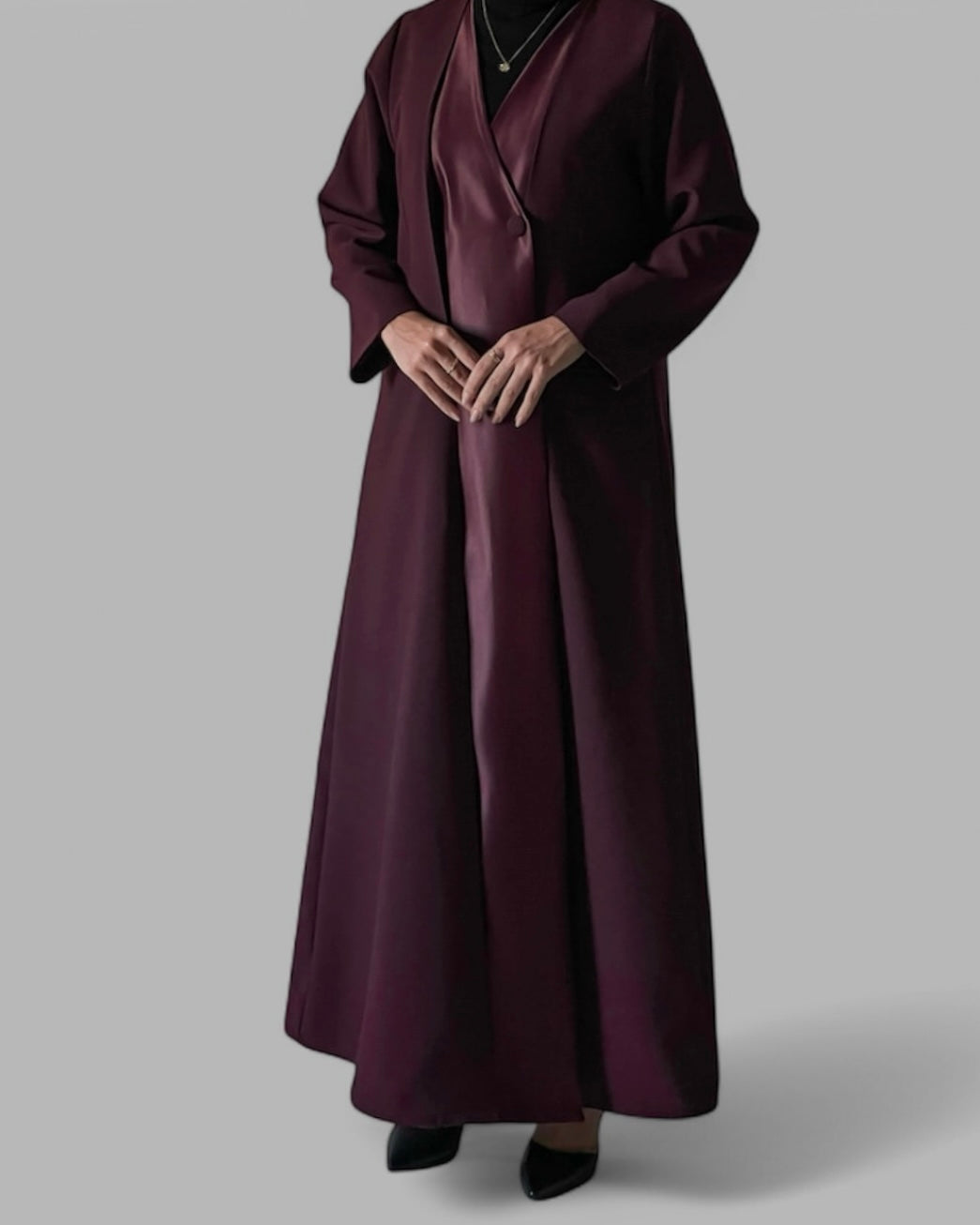 Crepe blazer abaya