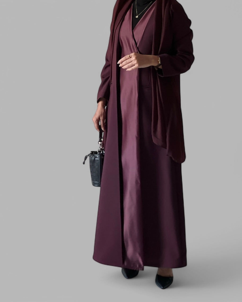 Crepe blazer abaya