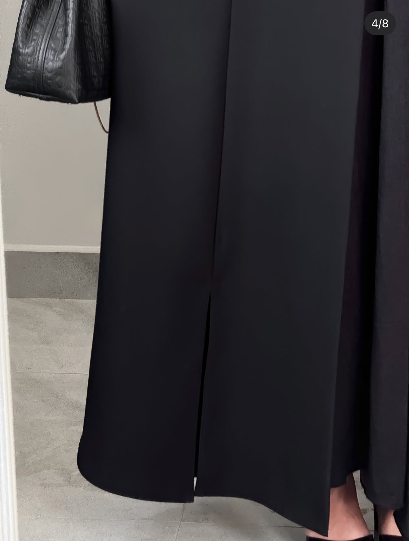 Blazer cut abaya with pearl button