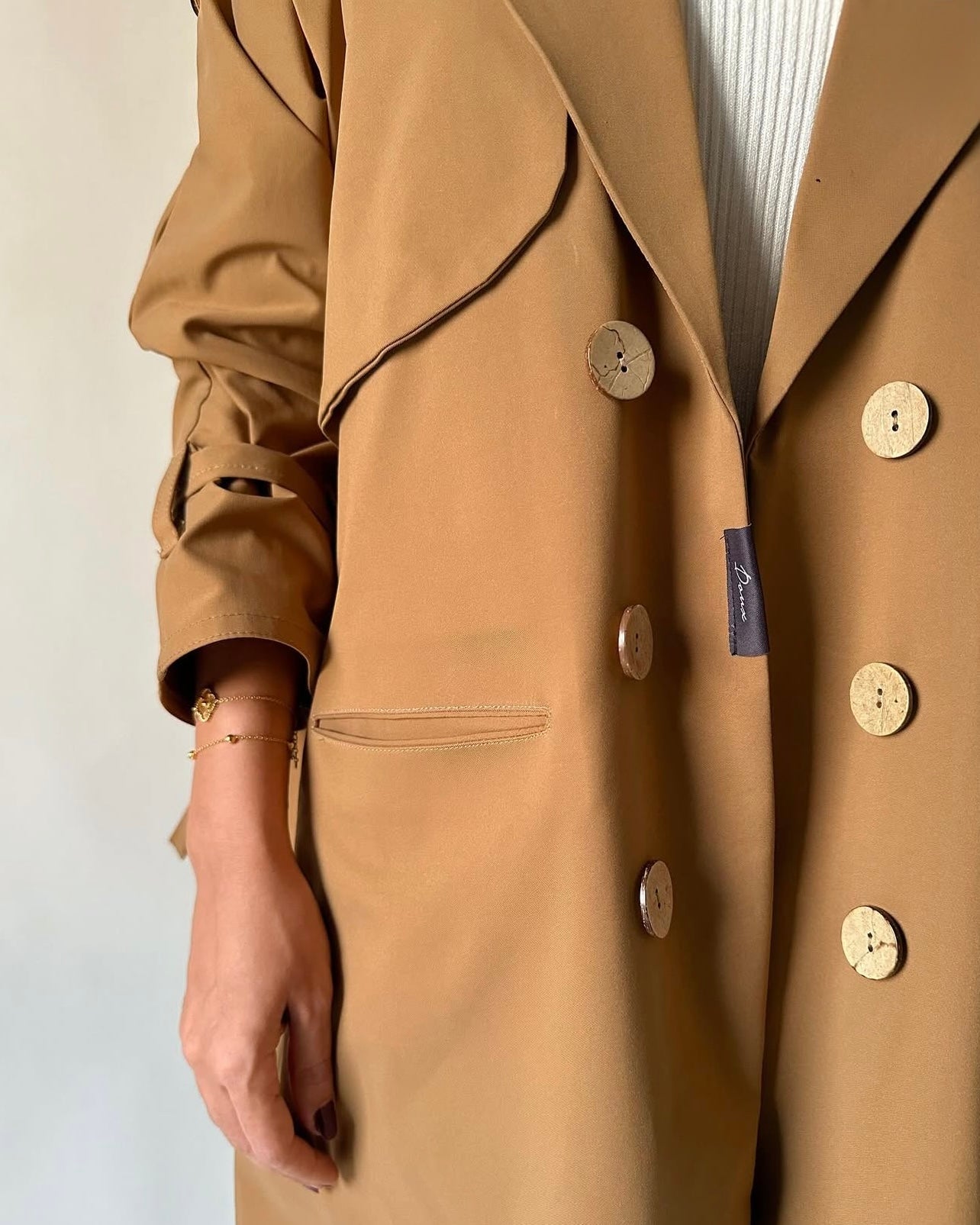 Trench coat cut abaya