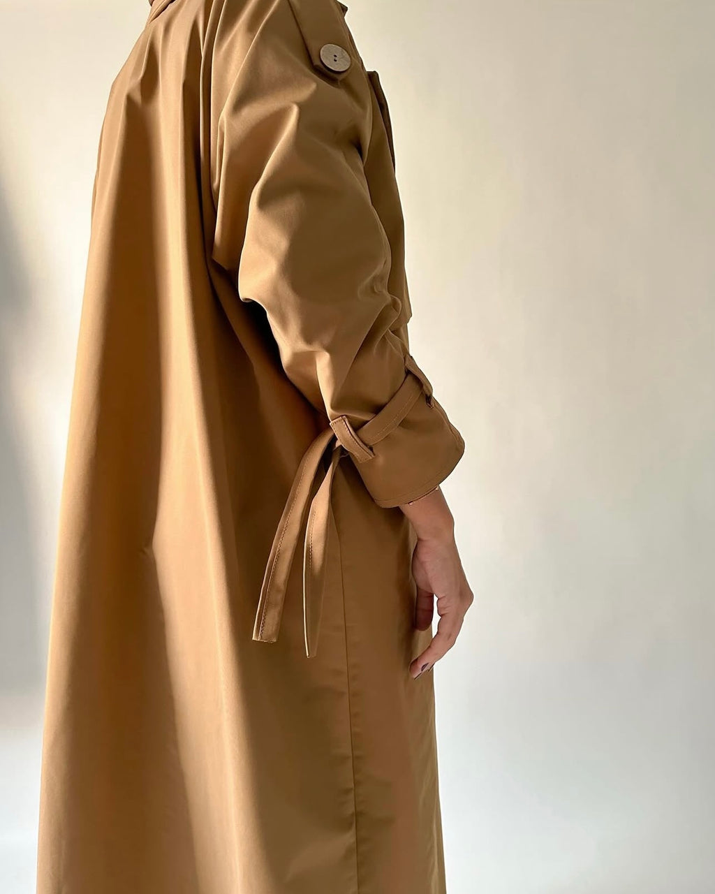Trench coat cut abaya